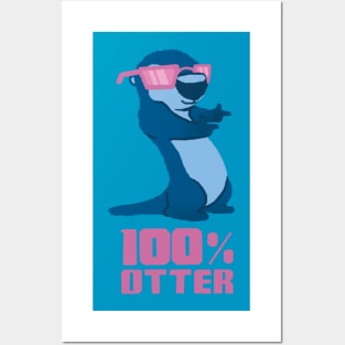 100% Otter Blue Posters and Art
